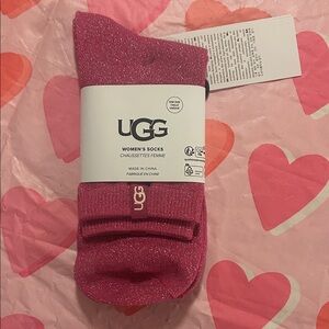 UGG Women's Sparkling Pink Socks